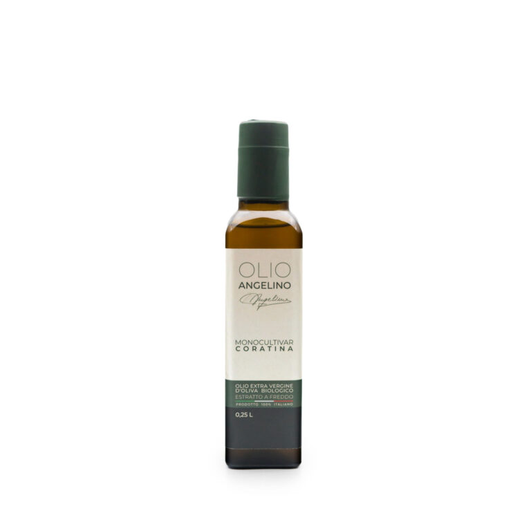 Olio Extravergine d'Oliva Biologico Monocultivar Coratina - Bottiglia Singola da 0,25L